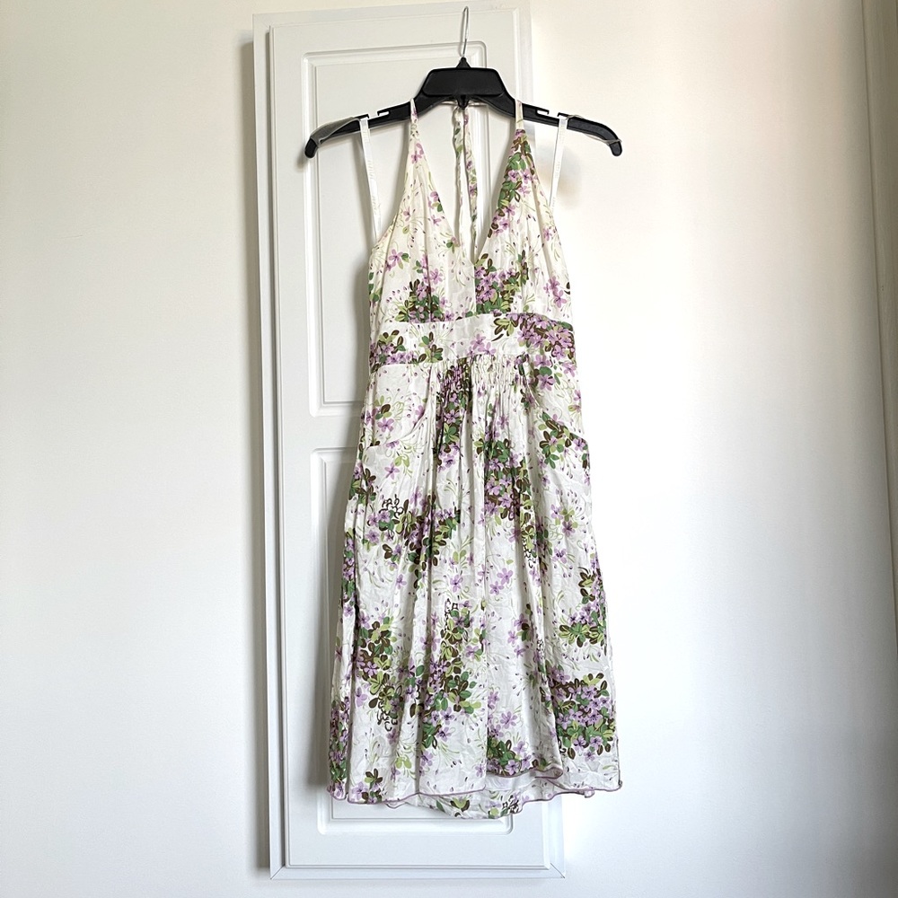 Anna Sui x Anthropology Summer Lilac Mini Dress
